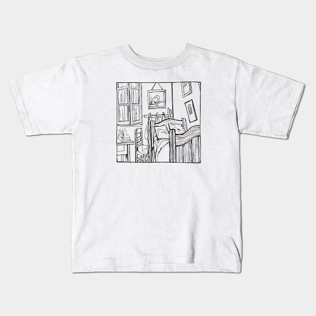 Van Gogh room Kids T-Shirt by kdegtiareva